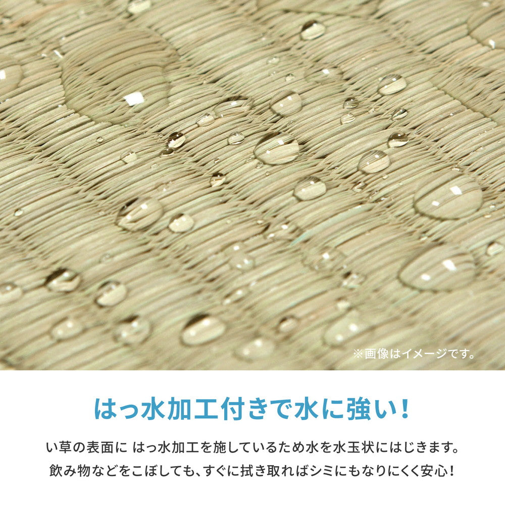 抗カビ・消臭効果のある撥水加工を施した引目織のい草上敷き 白馬(はくば) 対応サイズ:61間