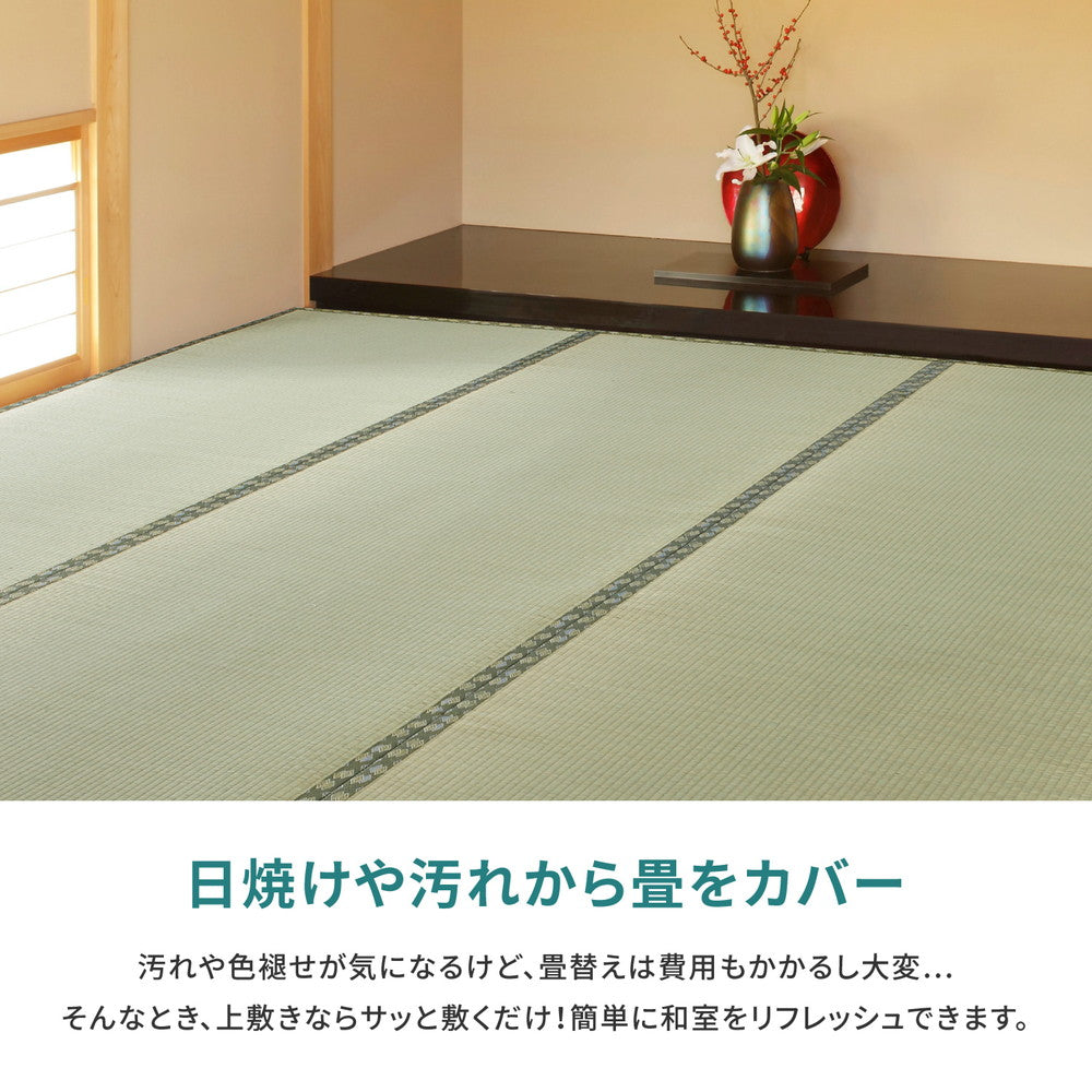 抗カビ・消臭効果のある高品質な国産のい草と日本の職人の技術が織りなす双目織のい草上敷き 天草(あまくさ) 対応サイズ:団地間