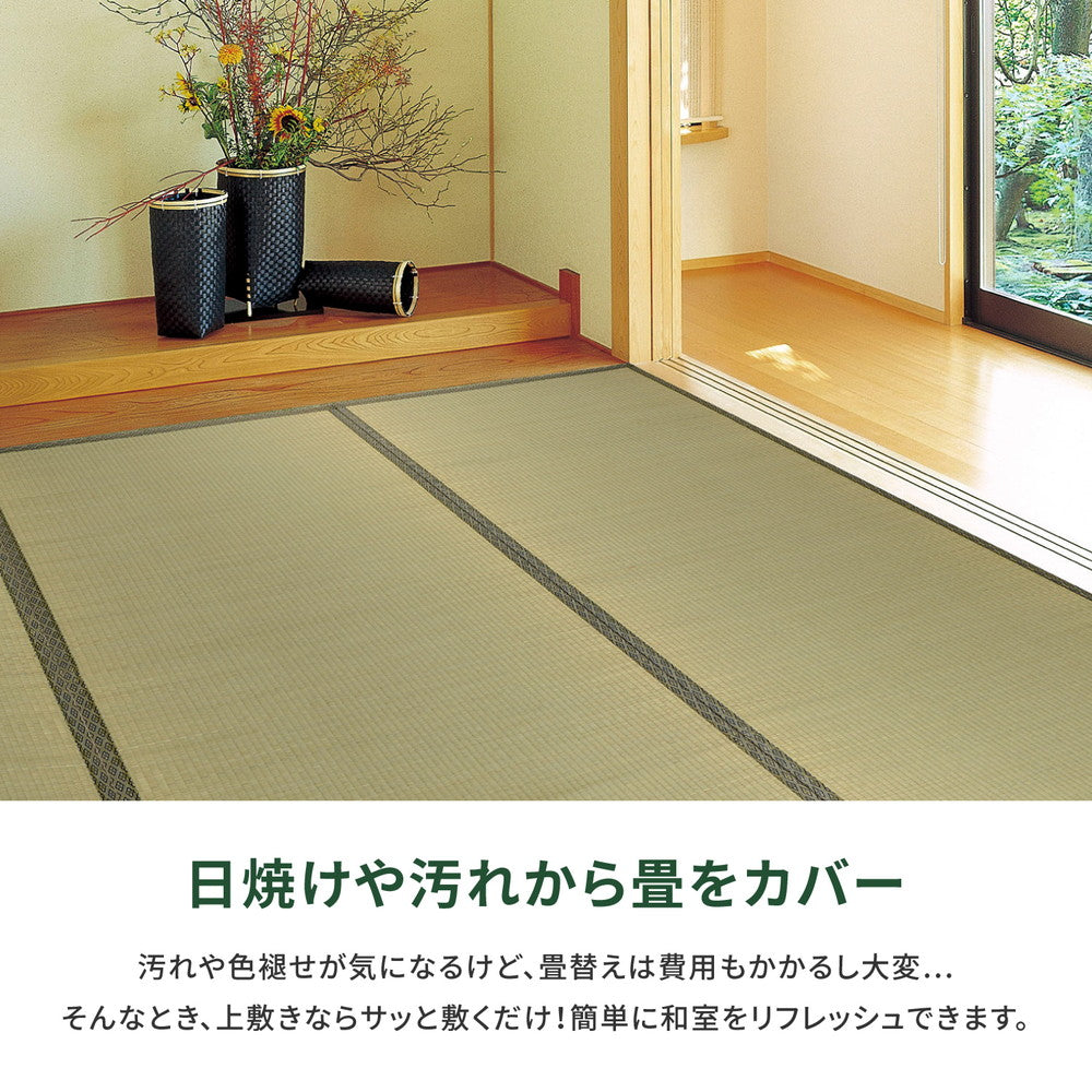 抗カビ・消臭効果のあるリーズナブルな双目織のい草上敷き 柳川(やながわ) 対応サイズ:団地間