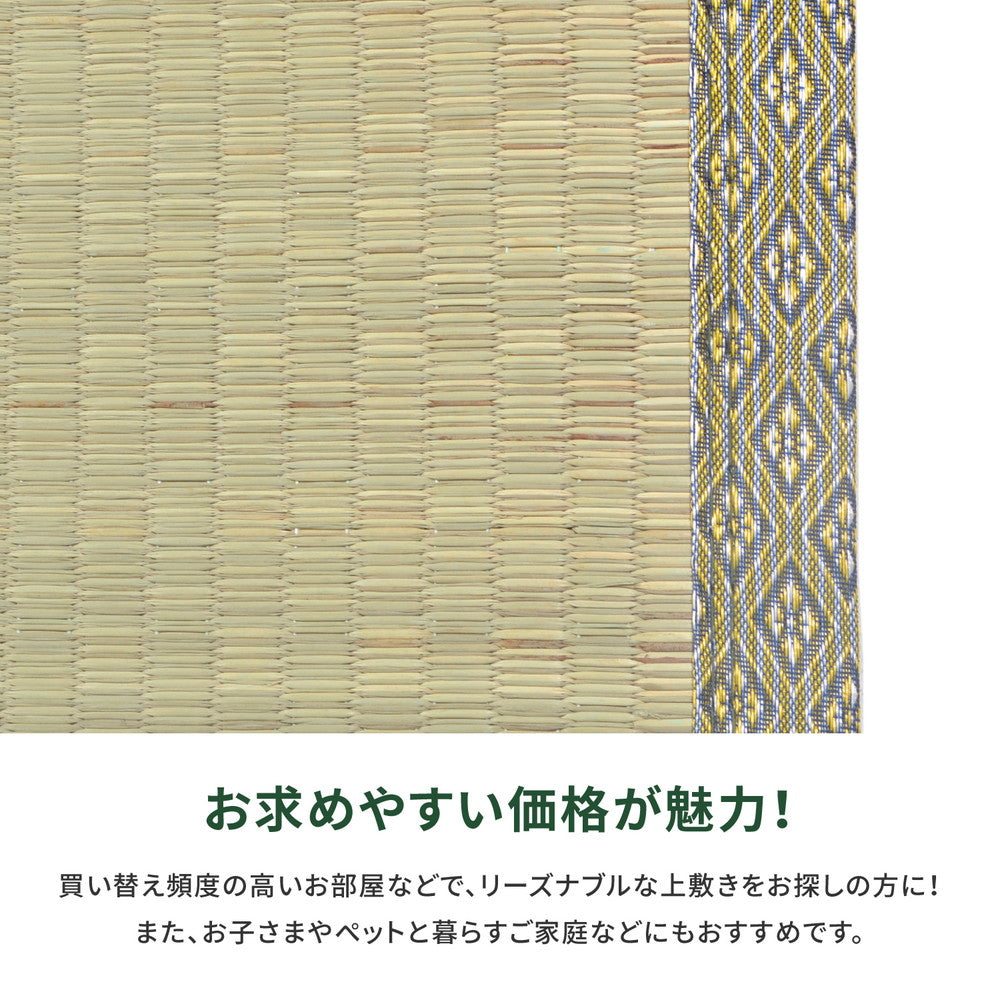抗カビ・消臭効果のあるリーズナブルな双目織のい草上敷き 柳川(やながわ) 対応サイズ:団地間