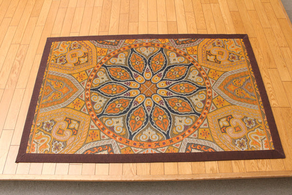 純国産 袋七重織い草マット 『万華鏡』 約95×150cm