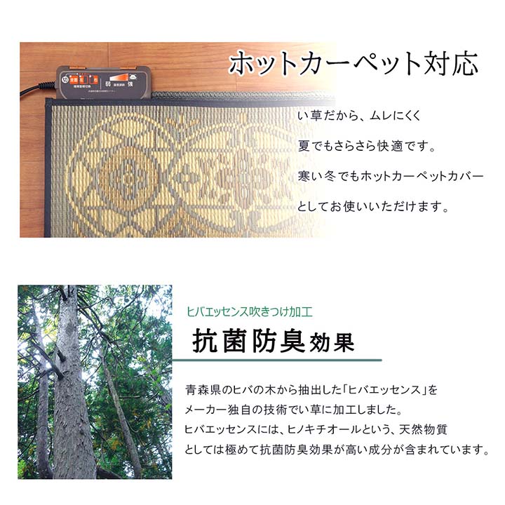 まるで絨毯のような細かい柄をデザインしたい草ラグカーペット