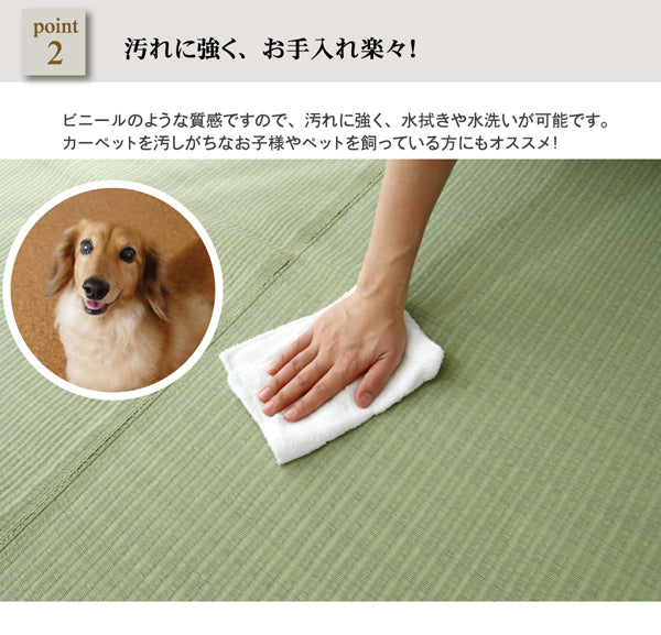 お手入れカンタン!洗えるい草調カーペット『五木』