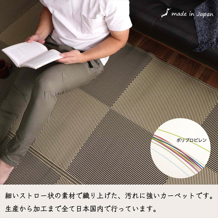 洗える ござ 日本製 国産 カーペット 丈夫 除菌スプレー対応 敷詰 ラグ 敷物 アウトドア レジャー ペット ラグ ラフテル
