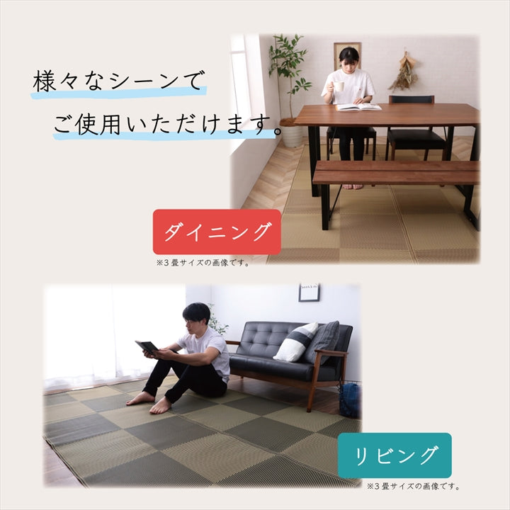 洗える ござ 日本製 国産 カーペット 丈夫 除菌スプレー対応 敷詰 ラグ 敷物 アウトドア レジャー ペット ラグ ラフテル