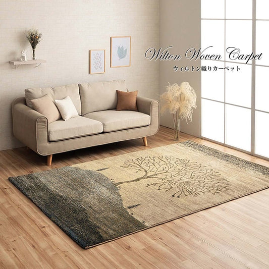 まるで絵画のようなデザインのトルコ製ウィルトン織りカーペット