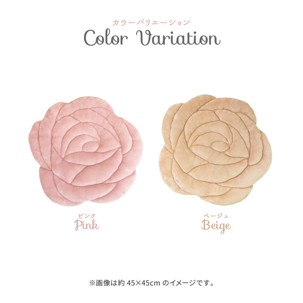 薔薇の形をかたどったキュートな姫系クッション ローズ