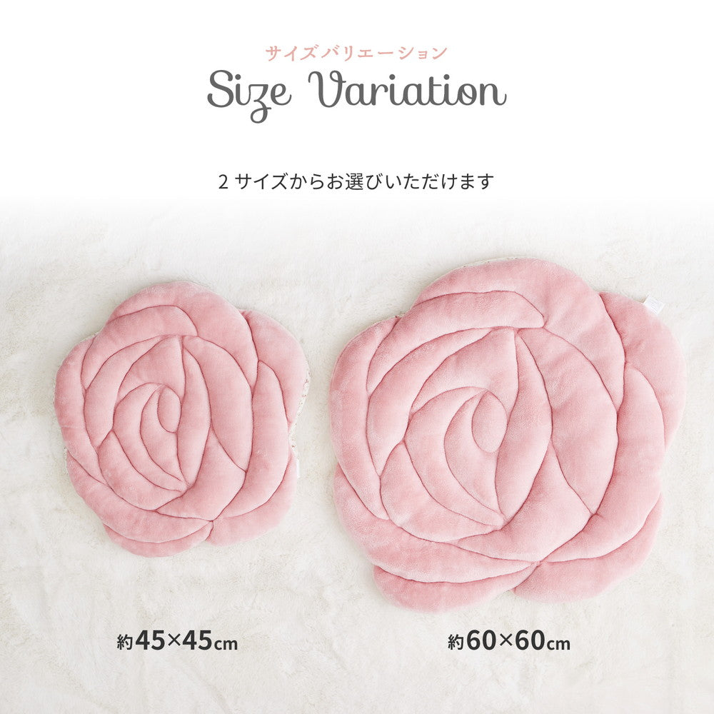 薔薇の形をかたどったキュートな姫系クッション ローズ