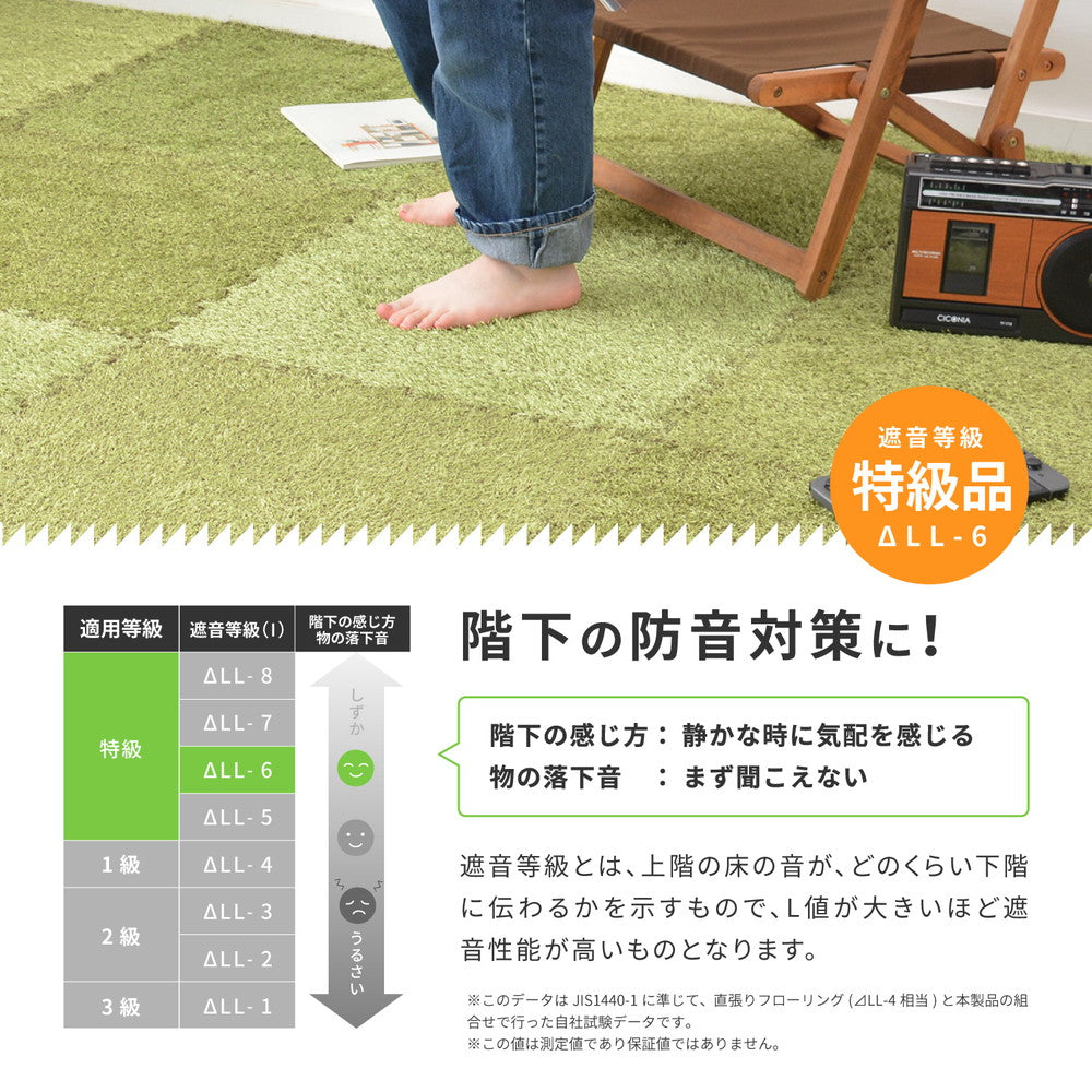 室内のお部屋にいながらアウトドア気分を味わえる芝生風ジョイントマット! シーヴァ