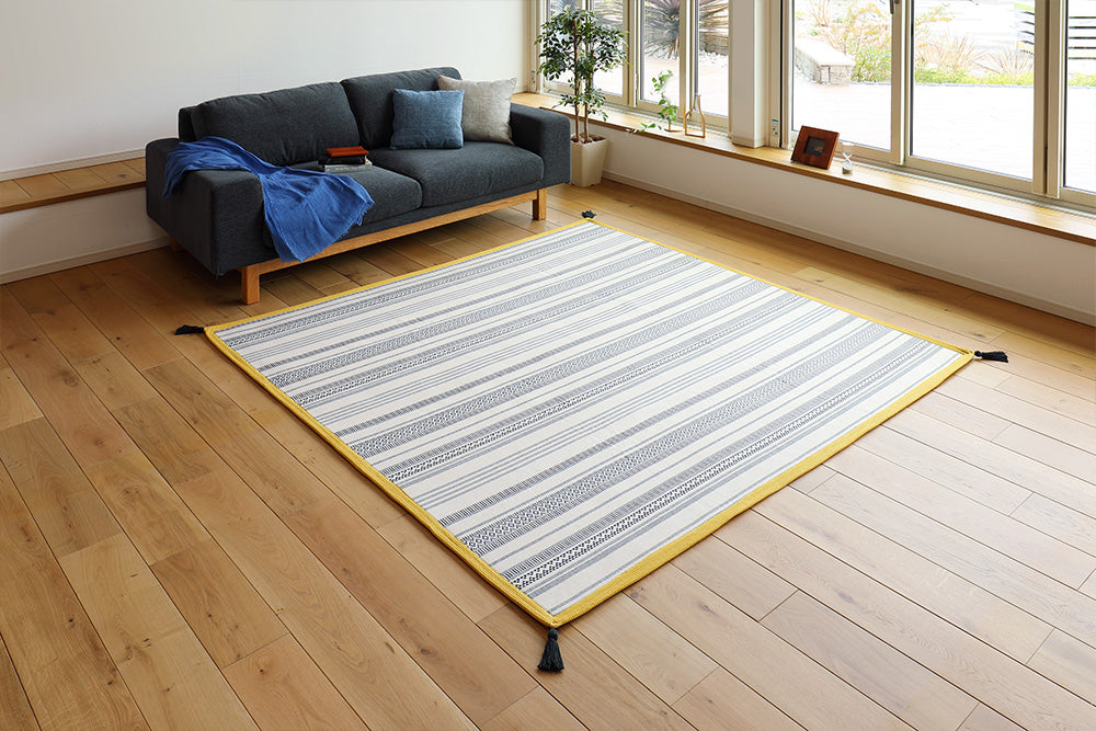 さらっとした踏み心地とインド綿ならではの素朴な仕上がりが魅力のラグ インド綿ボンディングラグ テラ