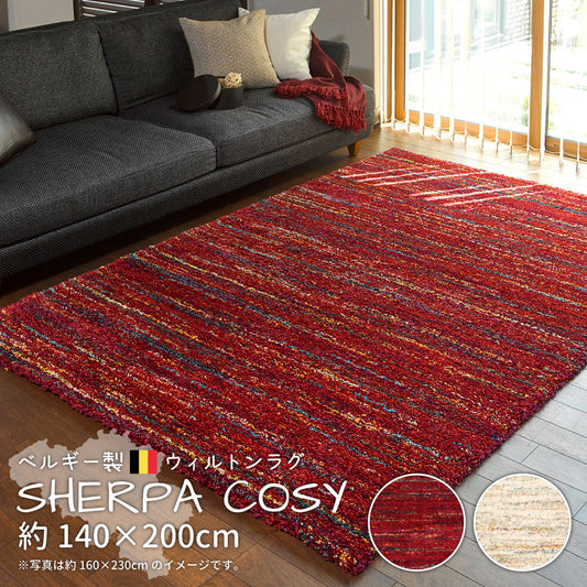 インテリアをより引き立てるミックスカラーの長毛ウィルトンラグマット SHERPA COZY