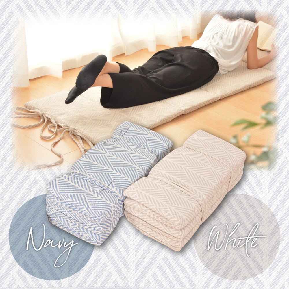 コットンの自然な風合い!インド綿6つ折りマットレス クラック