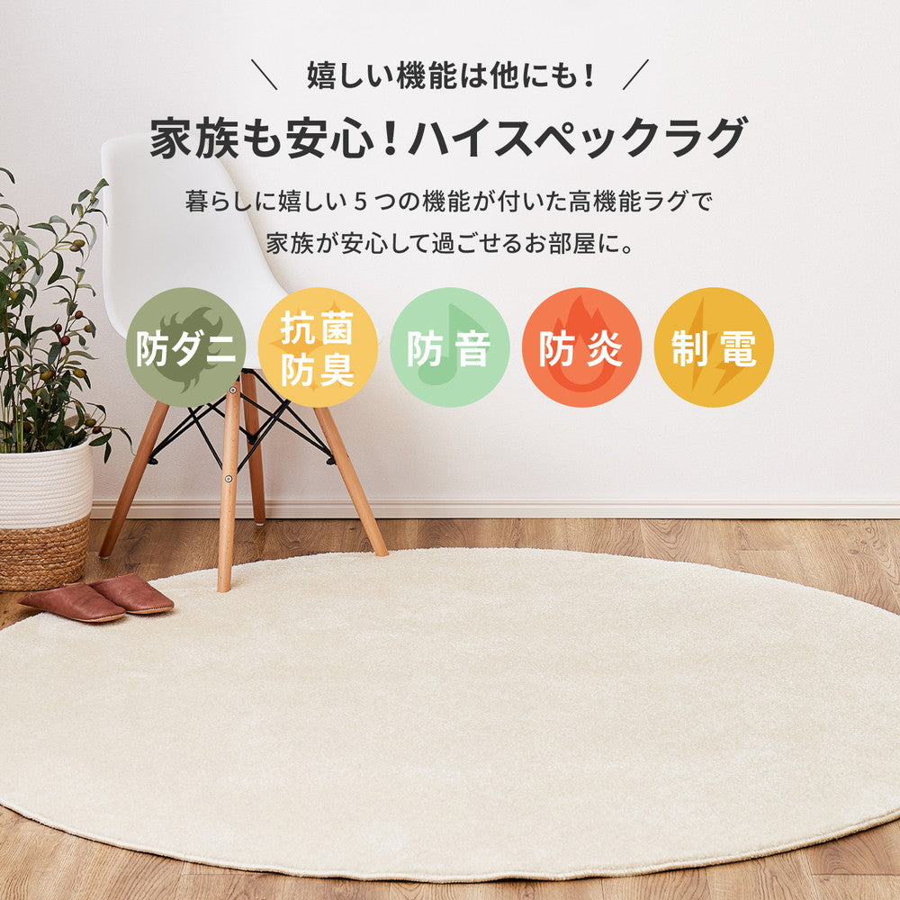 使われなくなった『漁網』を再利用して作られた、環境にやさしいエコなラグ!日本製高機能防ダニ・抗菌防臭・防音・防炎・制電の丈夫で長持ちナイロン素材のラグ ララ