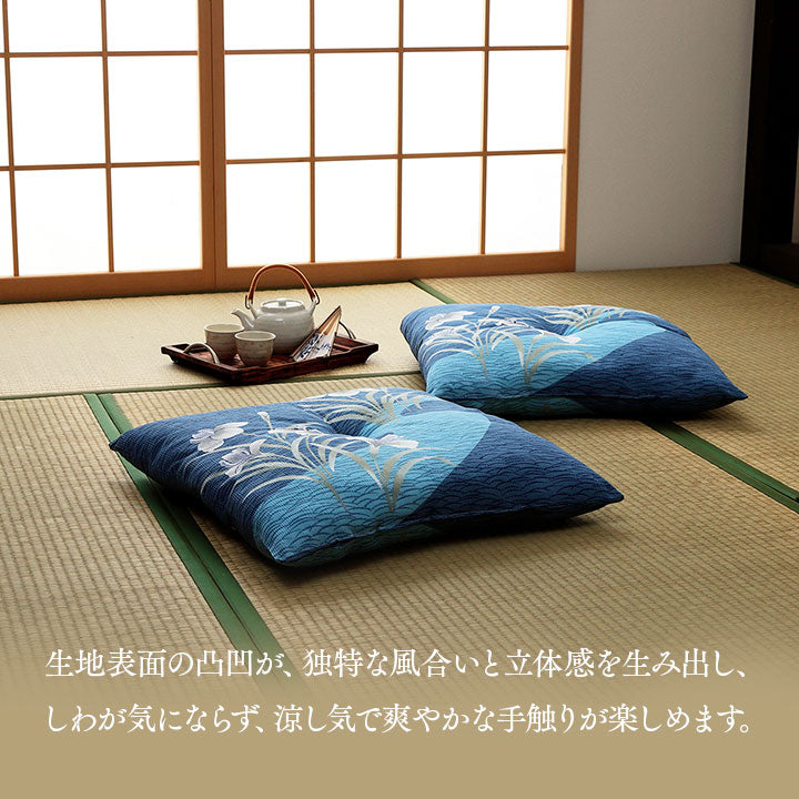 日本製綿100%洗えるパッチワーク座布団