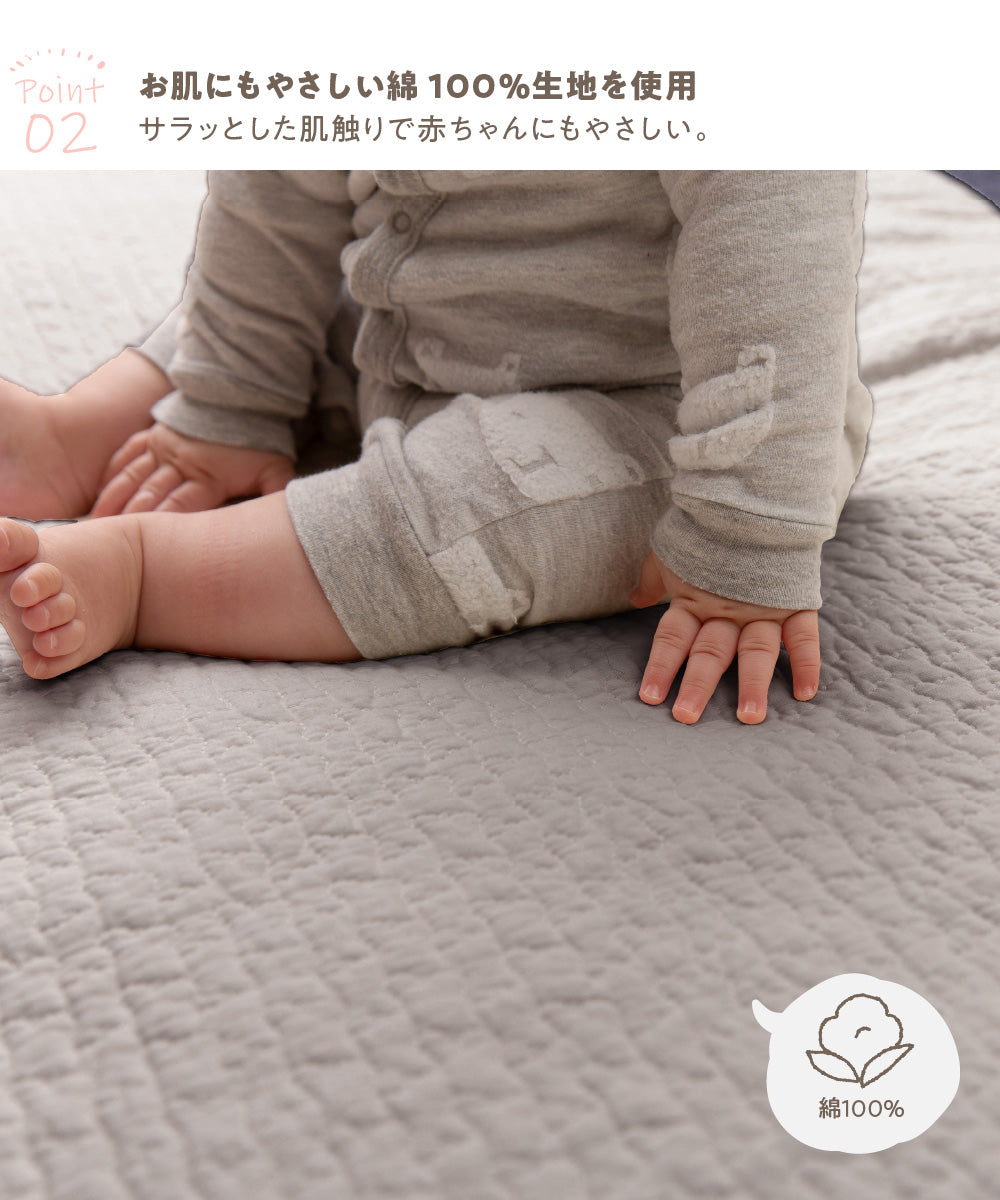 mofua(モフア) イブル CLOUD柄 綿100% クッションカバー (NT) 45×45cm