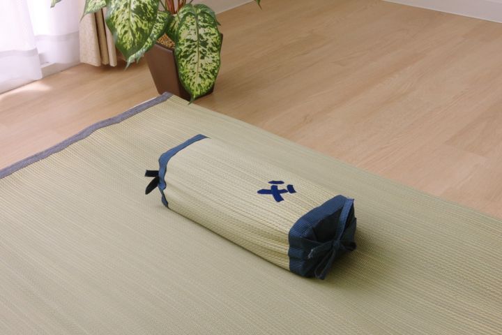国産 い草枕『おとこの枕 角枕』 約30×15cm 中材:パイプ