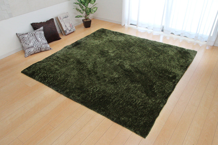 お部屋に合わせやすい高級感あふれるシャギーラグ ラルジュ