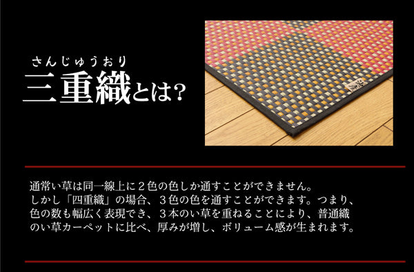 デザイン品質等を評価される福岡県の2007年品評会で優秀賞を受賞した花ござカーペット 銀河