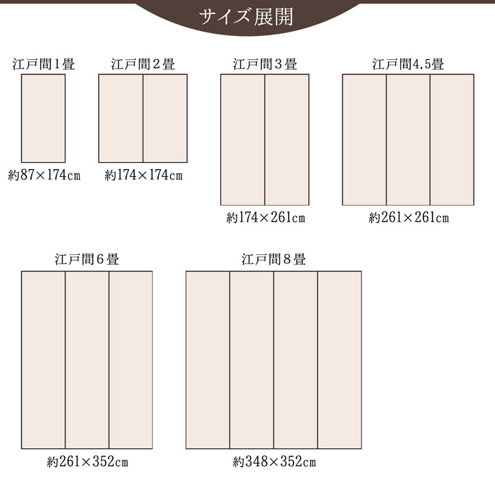 和室も洋室も簡単模様替え 純国産い草花ござカーペット ラビアンス