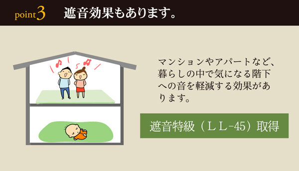 ウレタン入りで座り心地抜群のい草花ござカーペット FXダイヤ