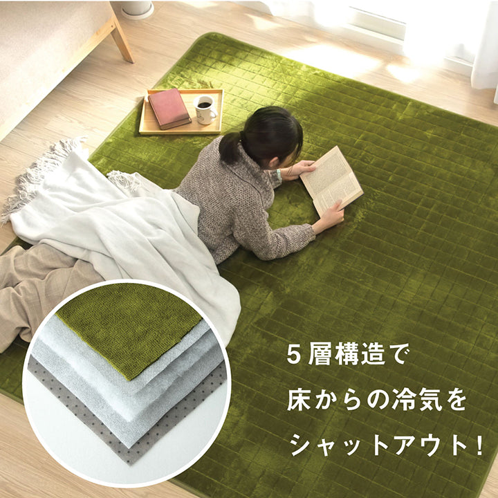 断冷気・保湿効果!フランネルキルトラグ レイヤー