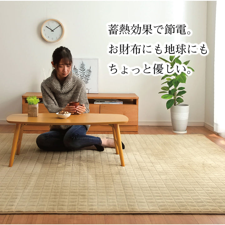 断冷気・保湿効果!フランネルキルトラグ レイヤー
