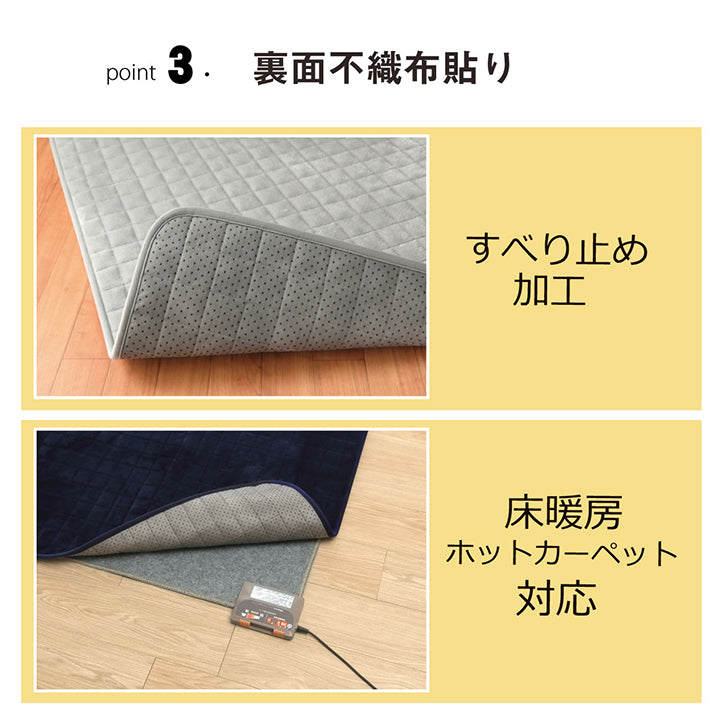 断冷気・保湿効果!フランネルキルトラグ レイヤー