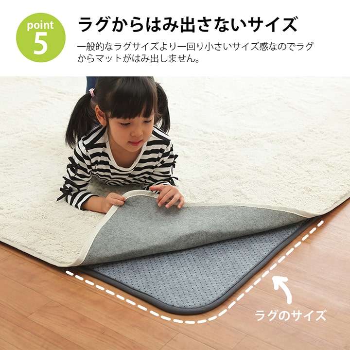 ふかふか感UP!ズレ防止下敷きマット