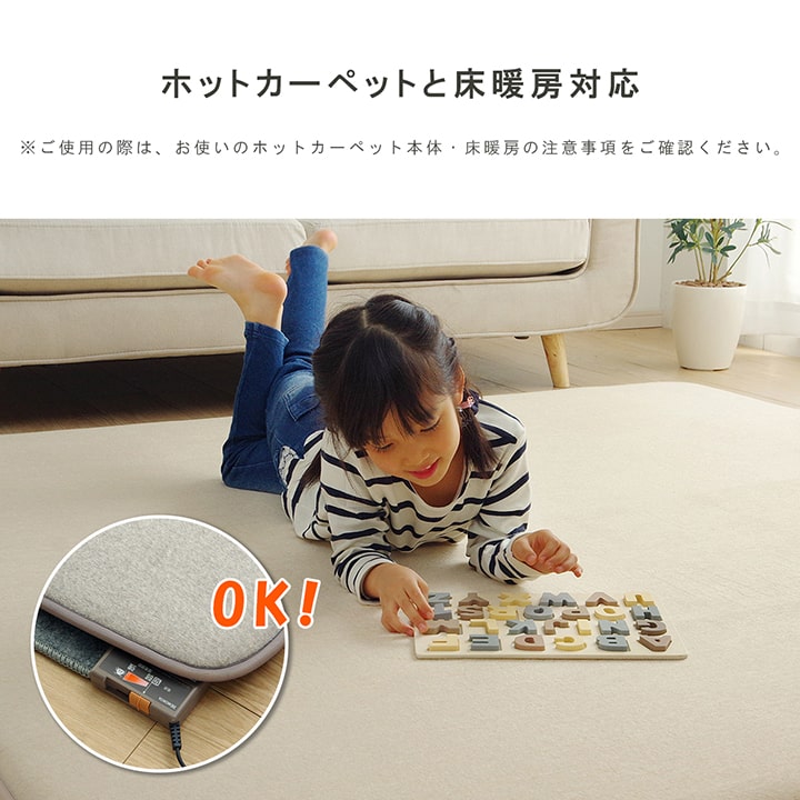 パイル地でサラッとした肌触り!ふかふかで気持ちいいボリュームラグ