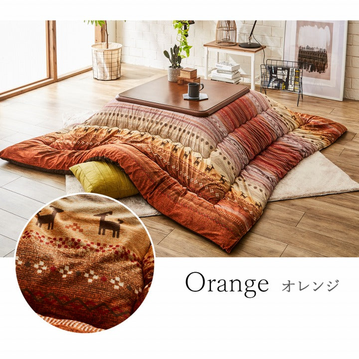 ギャベ柄をモチーフにした大人かわいいこたつ掛け布団