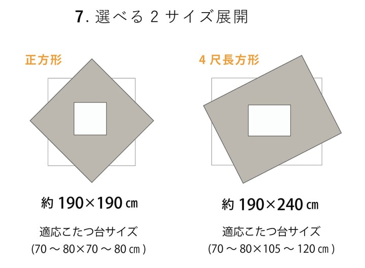 かわいらしいパッチワーク調デザインのこたつ掛け布団(リバーシブル仕様)正方形190×190cm
