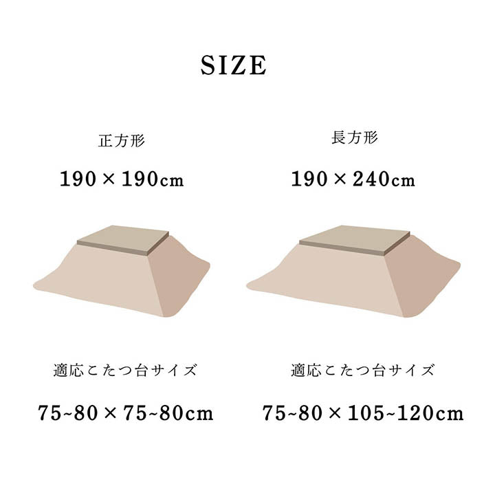 グラデーションとキリム柄を組み合わせた特徴的な洗えるこたつ布団