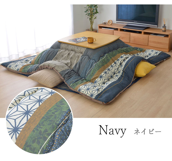 落ち着いた和柄が特徴!高品質なこたつ掛け布団・敷き布団セット