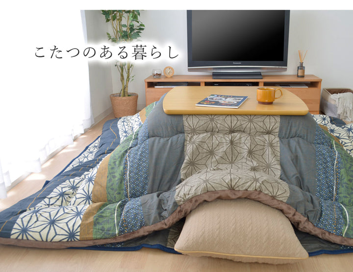 落ち着いた和柄が特徴!高品質なこたつ掛け布団・敷き布団セット