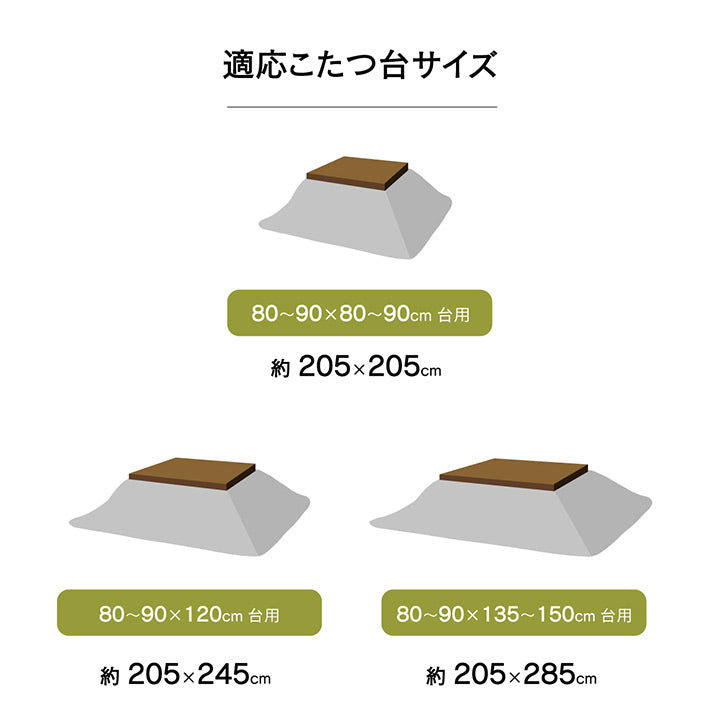 パッチワーク風のデザインをしたこたつ掛け布団