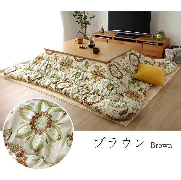 花柄やおしゃれな北欧柄6柄×4サイズから選べる高品質の日本製こたつ掛け布団