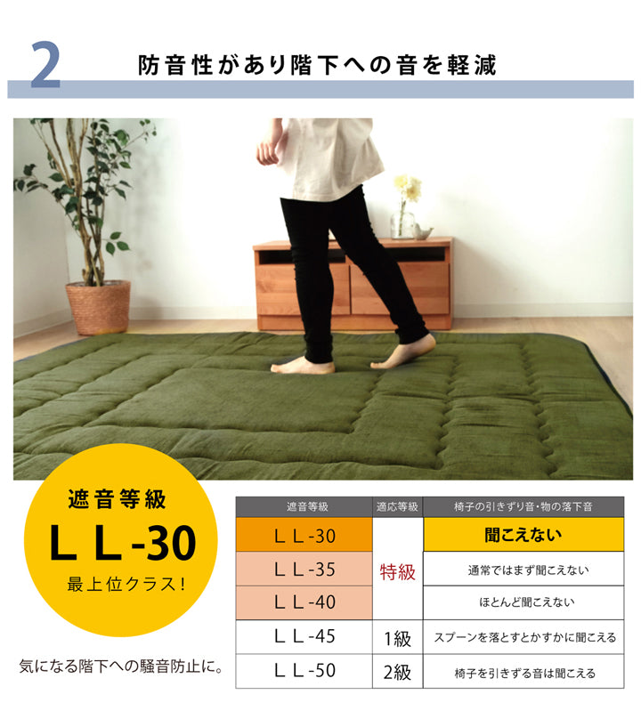 はっ水加工で便利なボリュームタイプラグ!ふっくら敷きカーペット