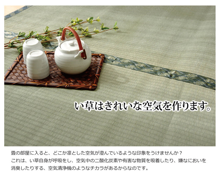 熊本県八代産減農薬栽培い草使用のい草上敷きカーペット糸引織 西陣(にしじん) 対応サイズ:江戸間・本間・三六間・団地間・六一間