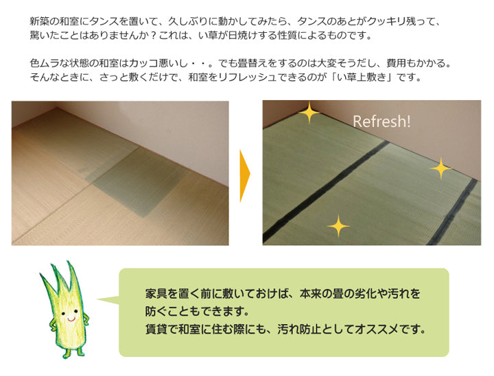 熊本県八代産最高級い草使用のい草上敷きカーペット糸引織 清正(きよまさ) 対応サイズ:江戸間・本間・三六間