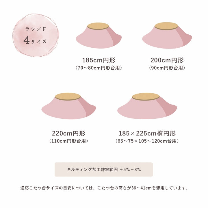 大人かわいいシンプルデザインのラピアスシリーズこたつ布団