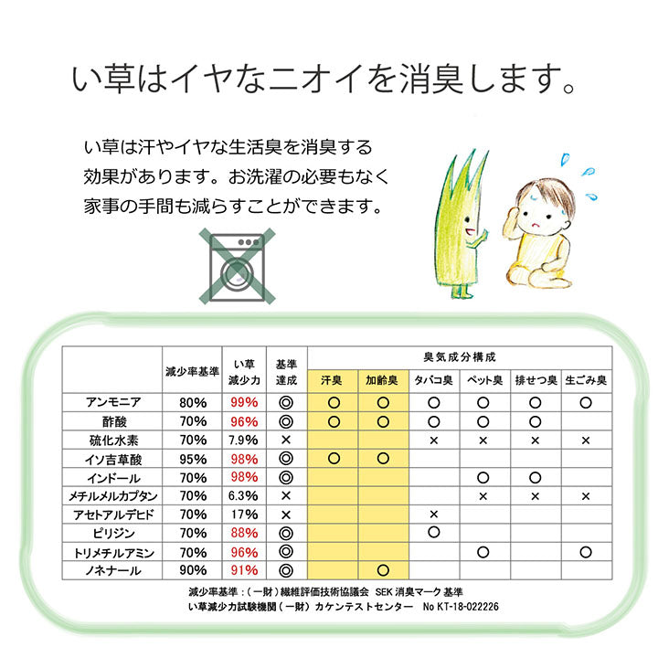 ベビー用い草マット さらさらい草のお寝んねマット