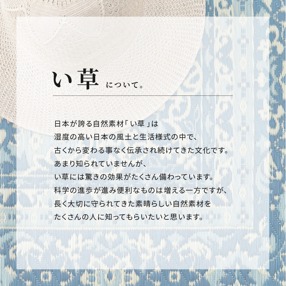 ペルシャ絨毯のような細やかな柄をデザインしたい草ラグ コンチェルト