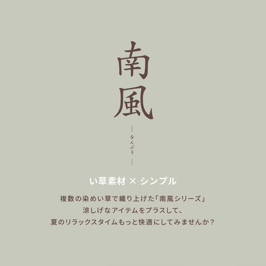 複数の染めい草を使用したシンプルでナチュラルなデザインのい草ラグ 南風