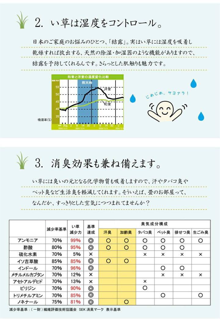 洋室でも和室でも合いやすいシンプルなデザインの畳めるい草ラグカーペット DXモーセ
