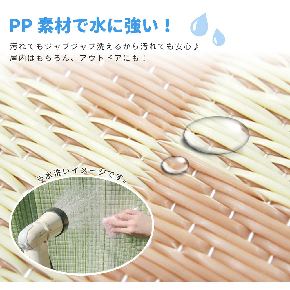 見た目はまるでい草のようなPP素材の柄上敷き 倉間 抗菌機能付き
