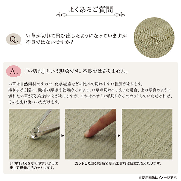 細かい織目が美しく、敷くだけで高級感が漂うモダンなデザインのい草ラグ カーペット