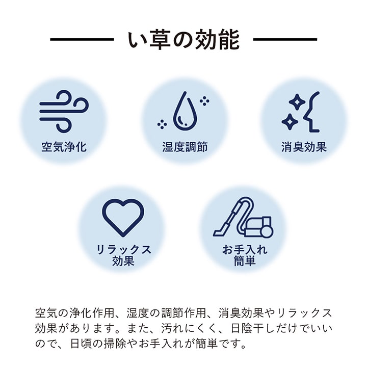 織りで市松柄を表現したシンプルない草のデザインラグ 滑り止め加工付き