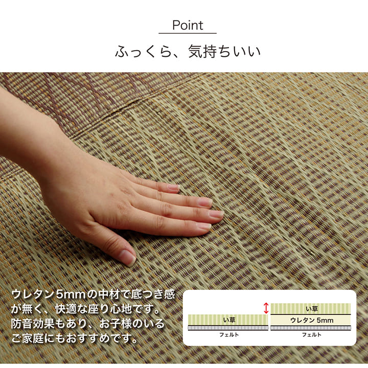 夏でも蒸れにくくサラサラ快適ない草のラグカーペット