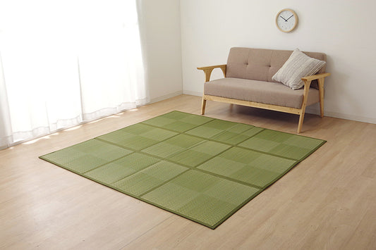 まるで置き畳のようなデザインのい草ラグカーペット