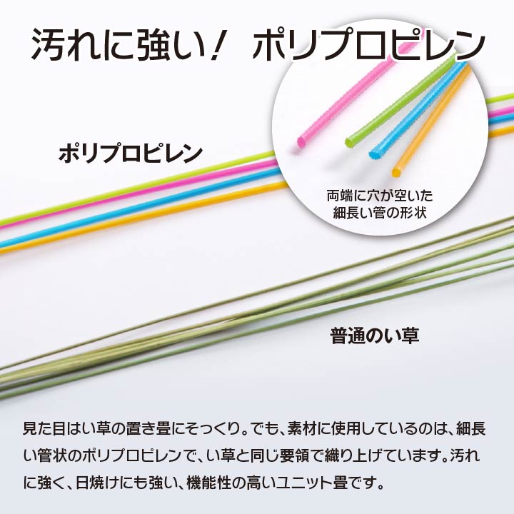 水拭きできるポリプロピレン置き畳(ユニット畳) スカッシュ
